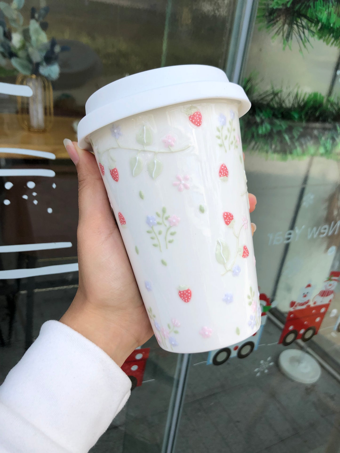 Sweet Strawberry Garden Ceramic Mug