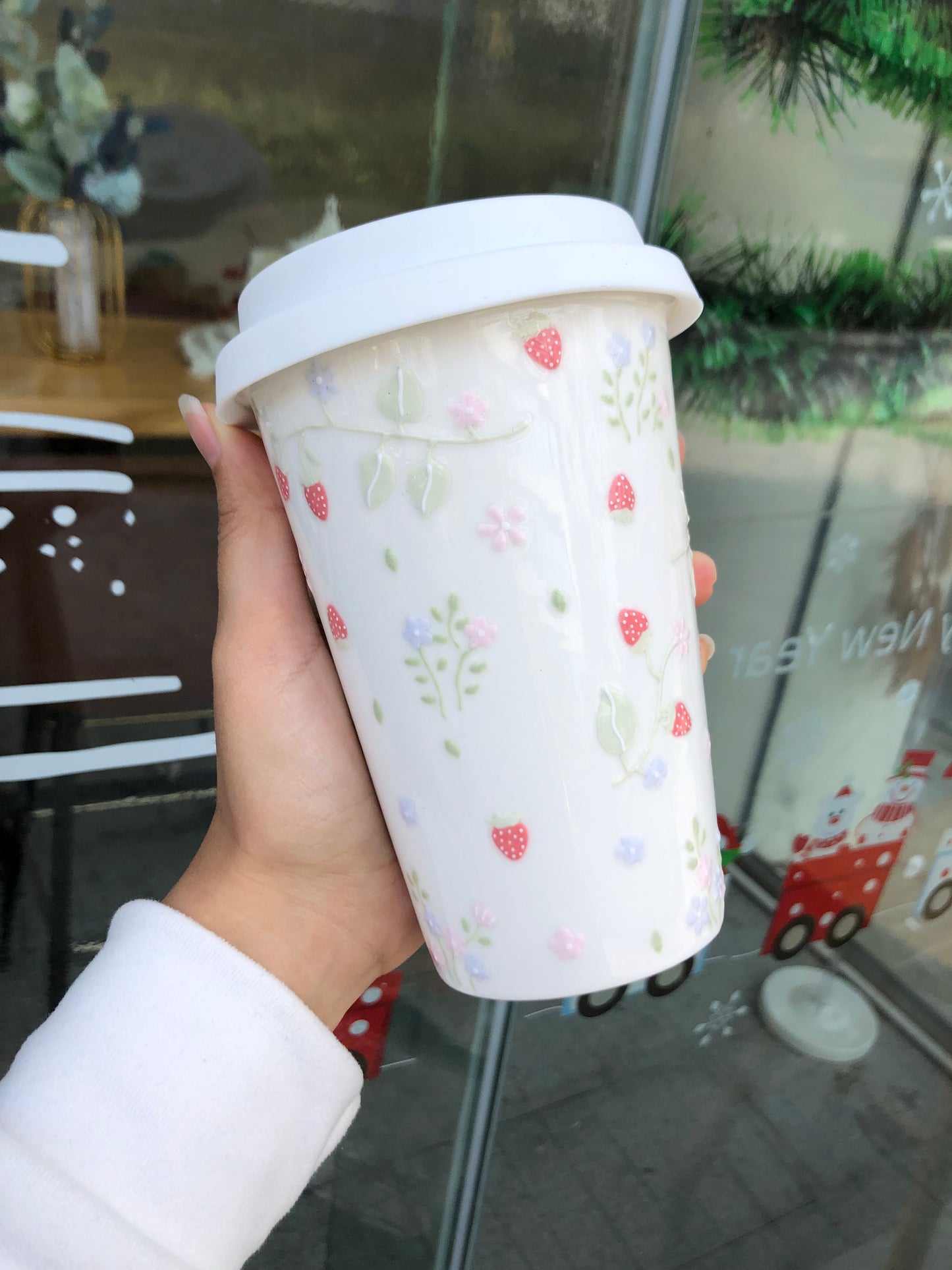 Sweet Strawberry Garden Ceramic Mug