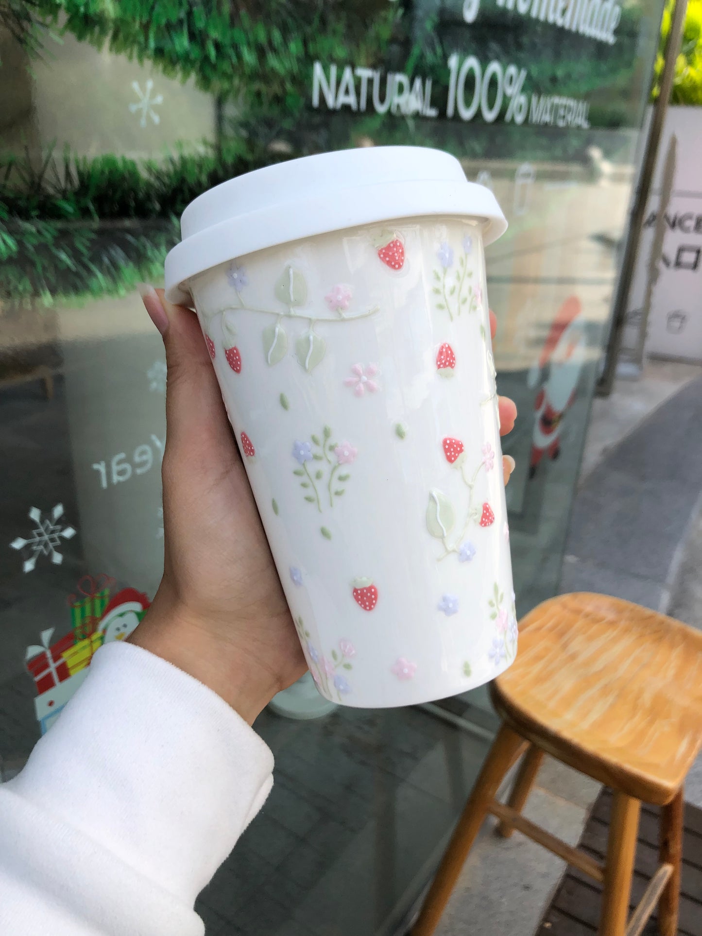 Sweet Strawberry Garden Ceramic Mug