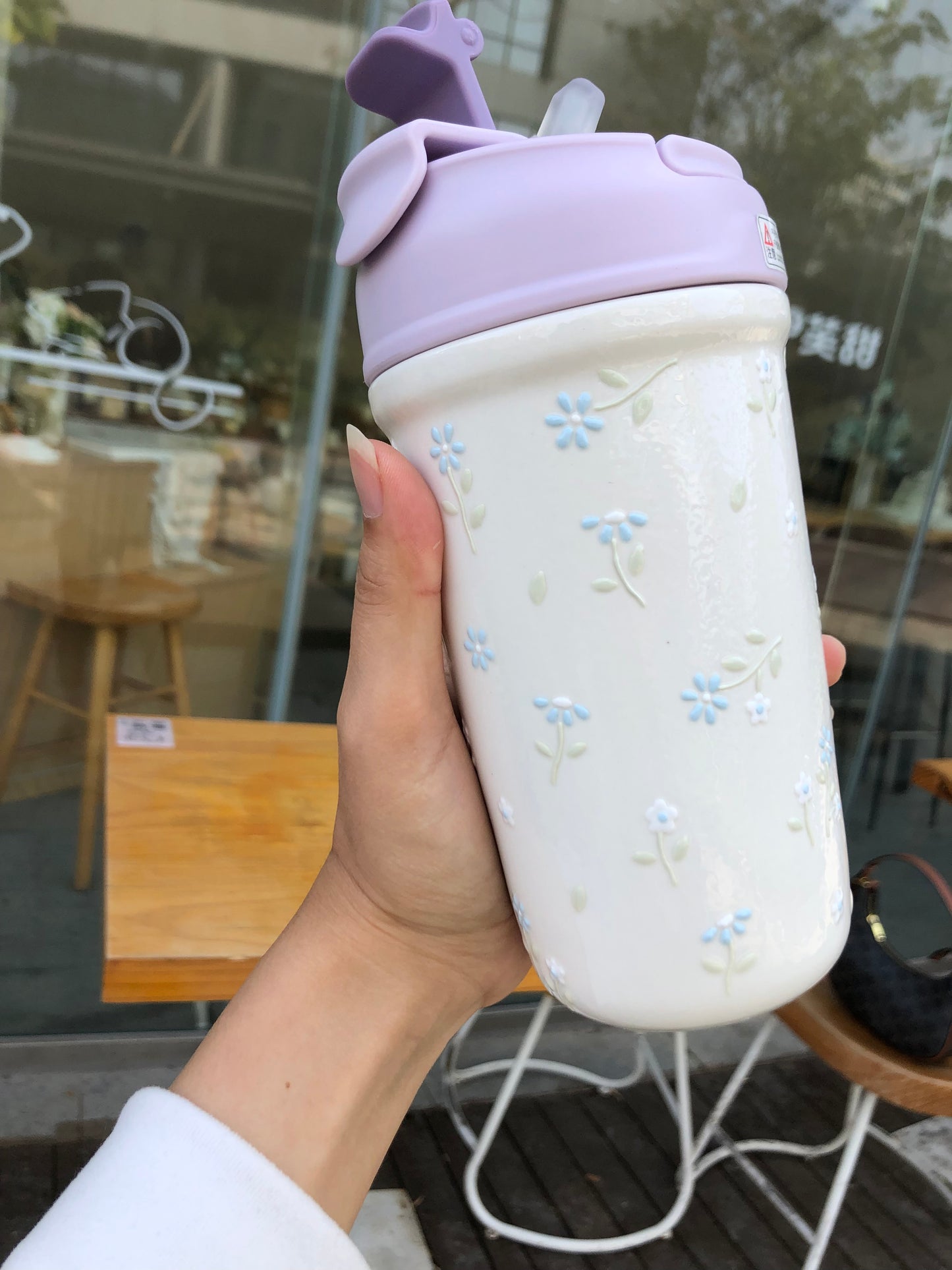Blissful Blue Floral Sip Tumbler