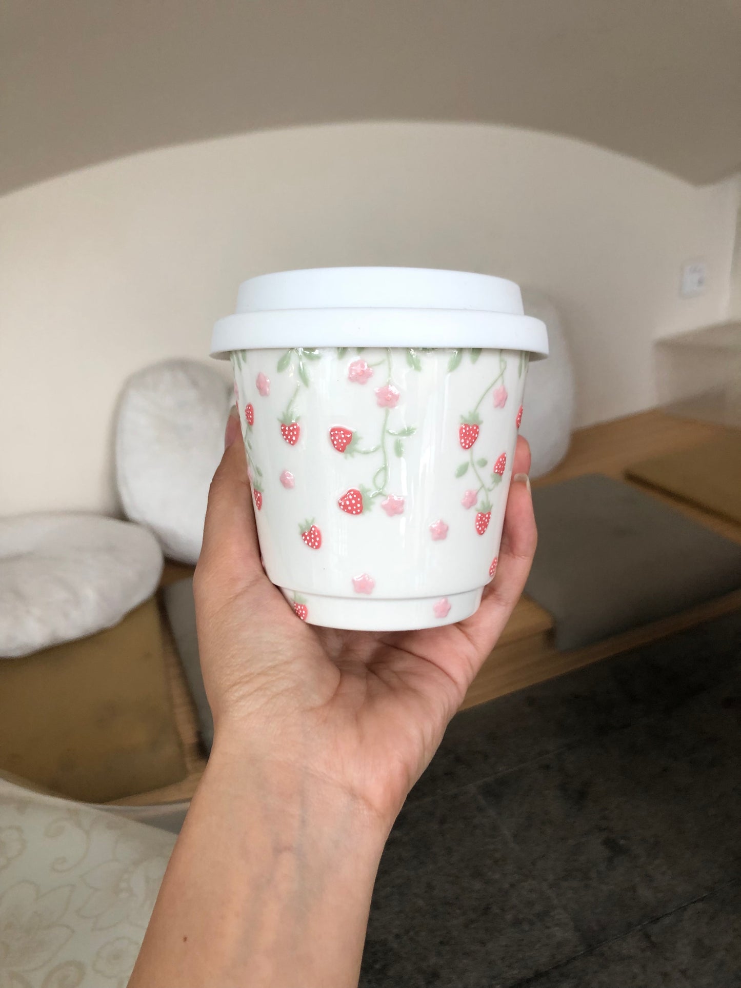 Premium Floral Elegance Ceramic Cup