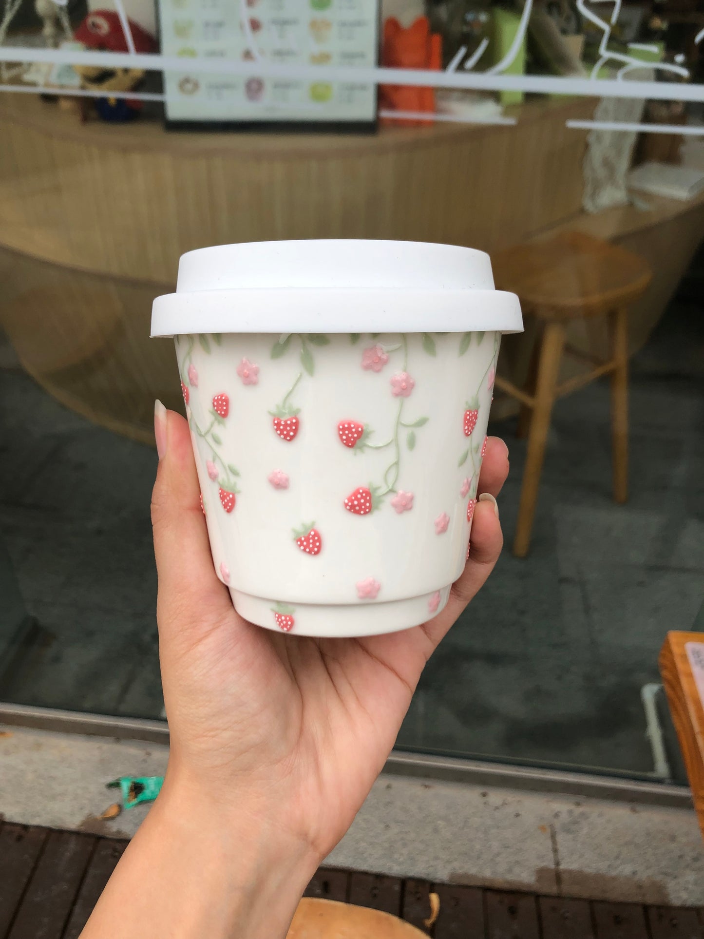 Premium Floral Elegance Ceramic Cup