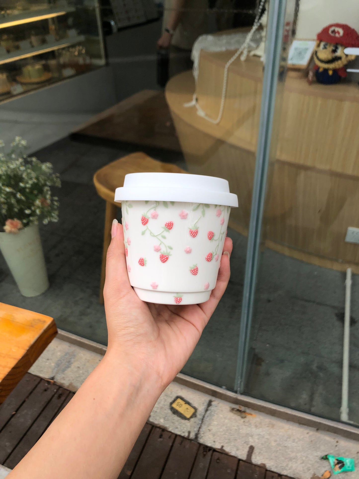 Premium Floral Elegance Ceramic Cup