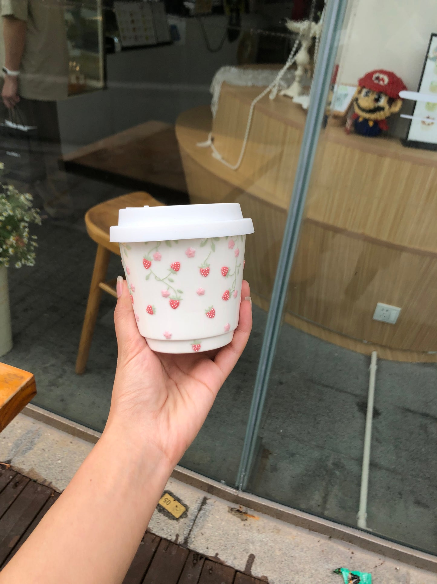 Premium Floral Elegance Ceramic Cup