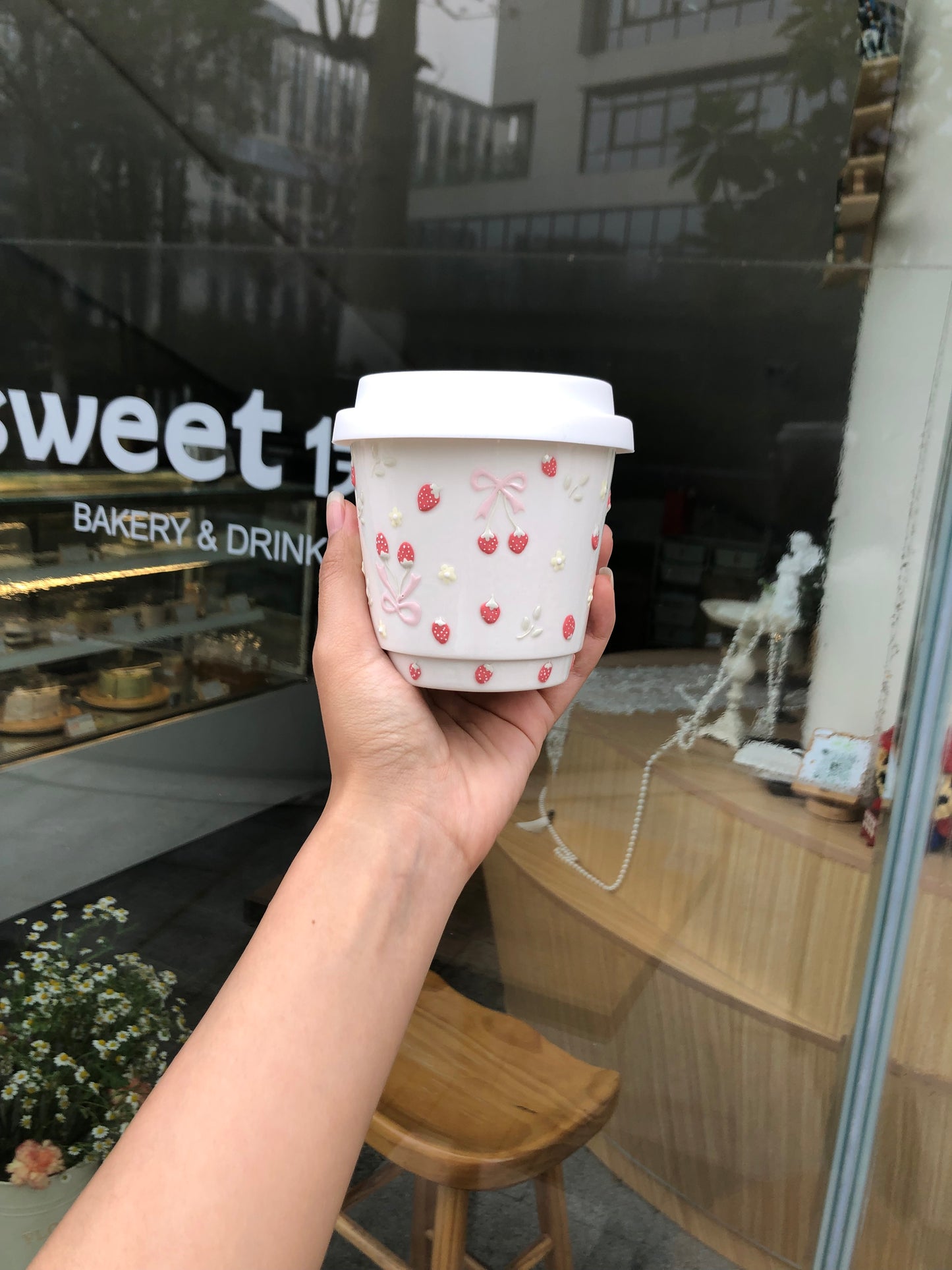 Strawberry Bow Whimsy Sipware