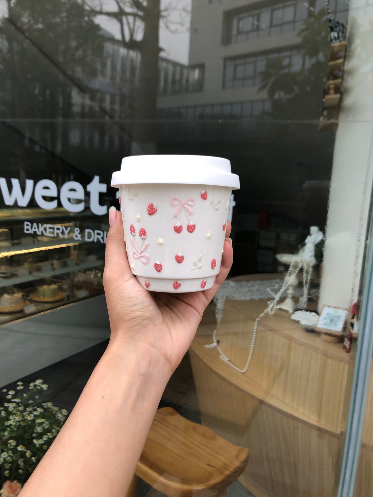 Strawberry Bow Whimsy Sipware