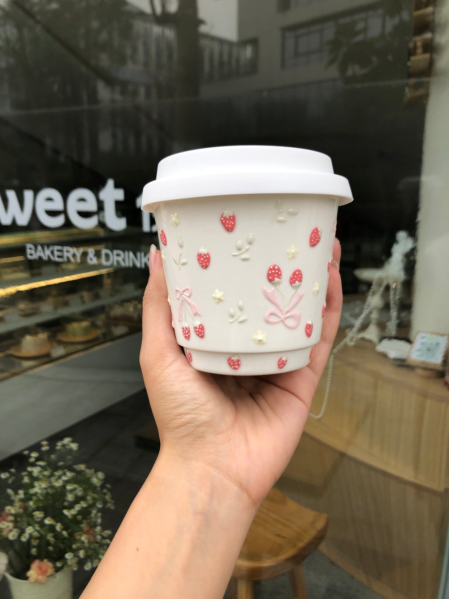 Strawberry Bow Whimsy Sipware