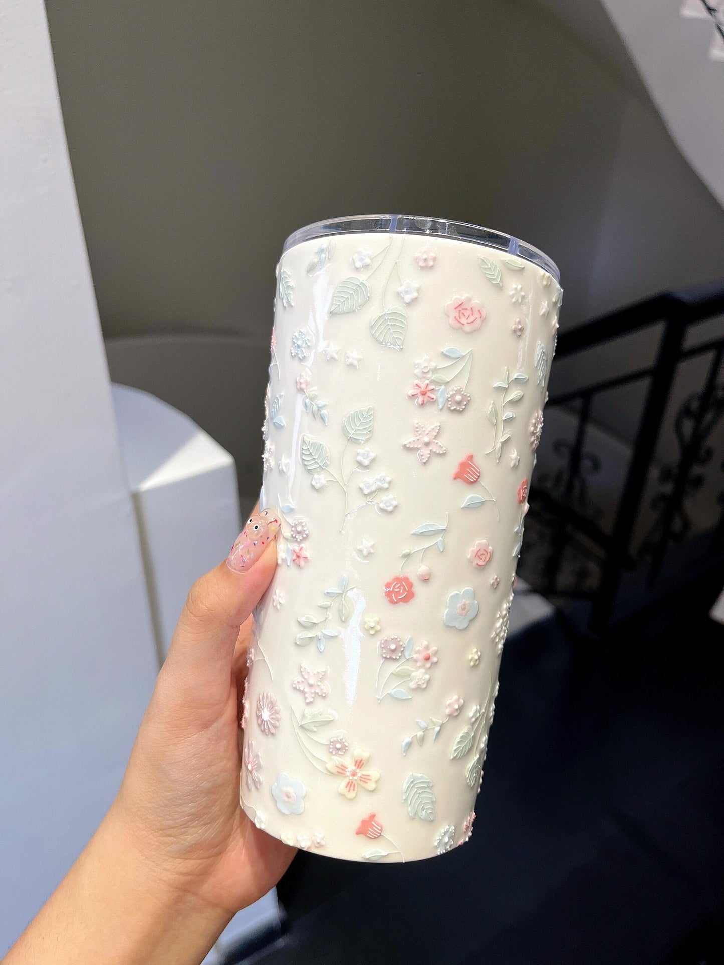 Springtime Elegance Ceramic Tumbler