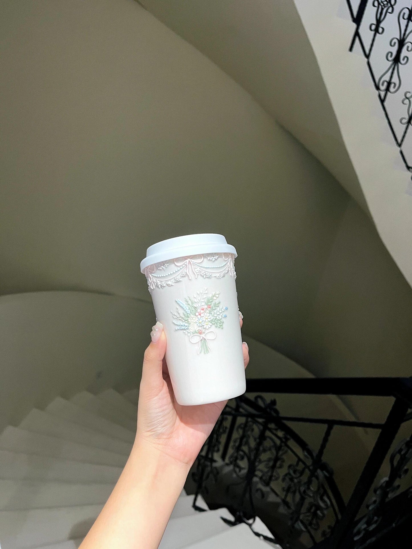 Bow Curtains Ceramic Mug