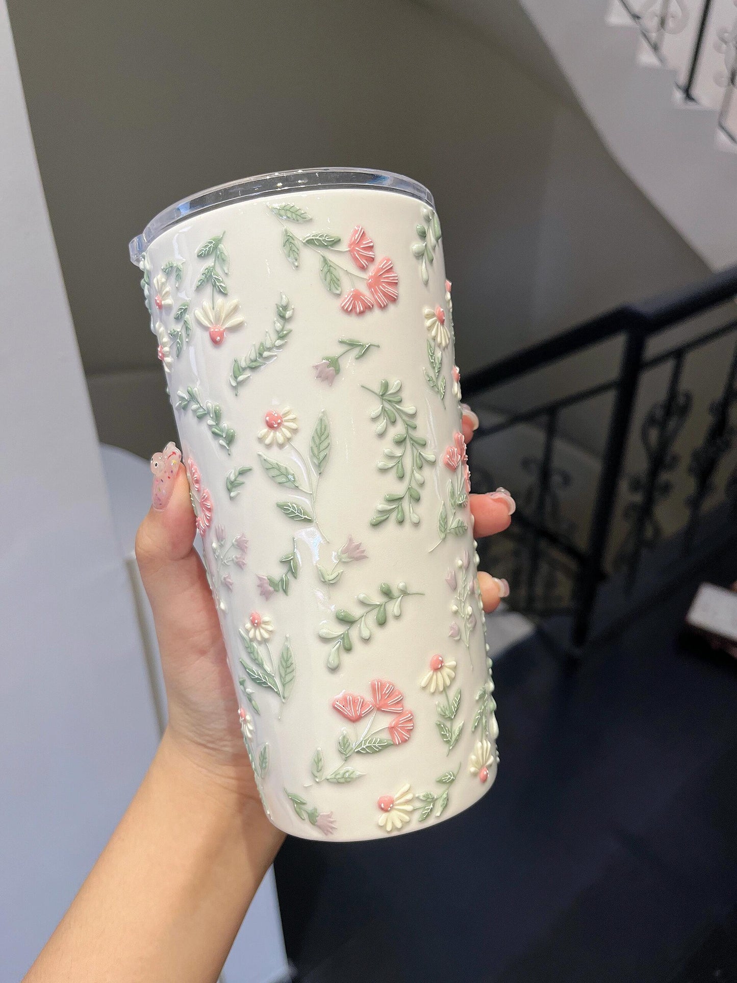 Floral Elegance Thermal Mug