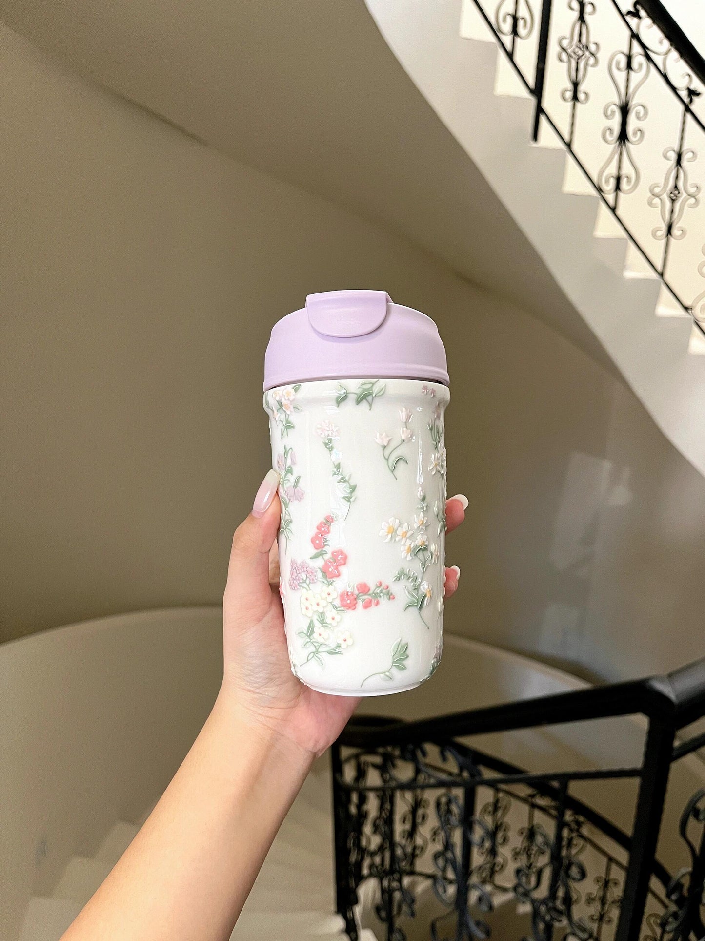 Petal Bloom Ceramic Sip Cup