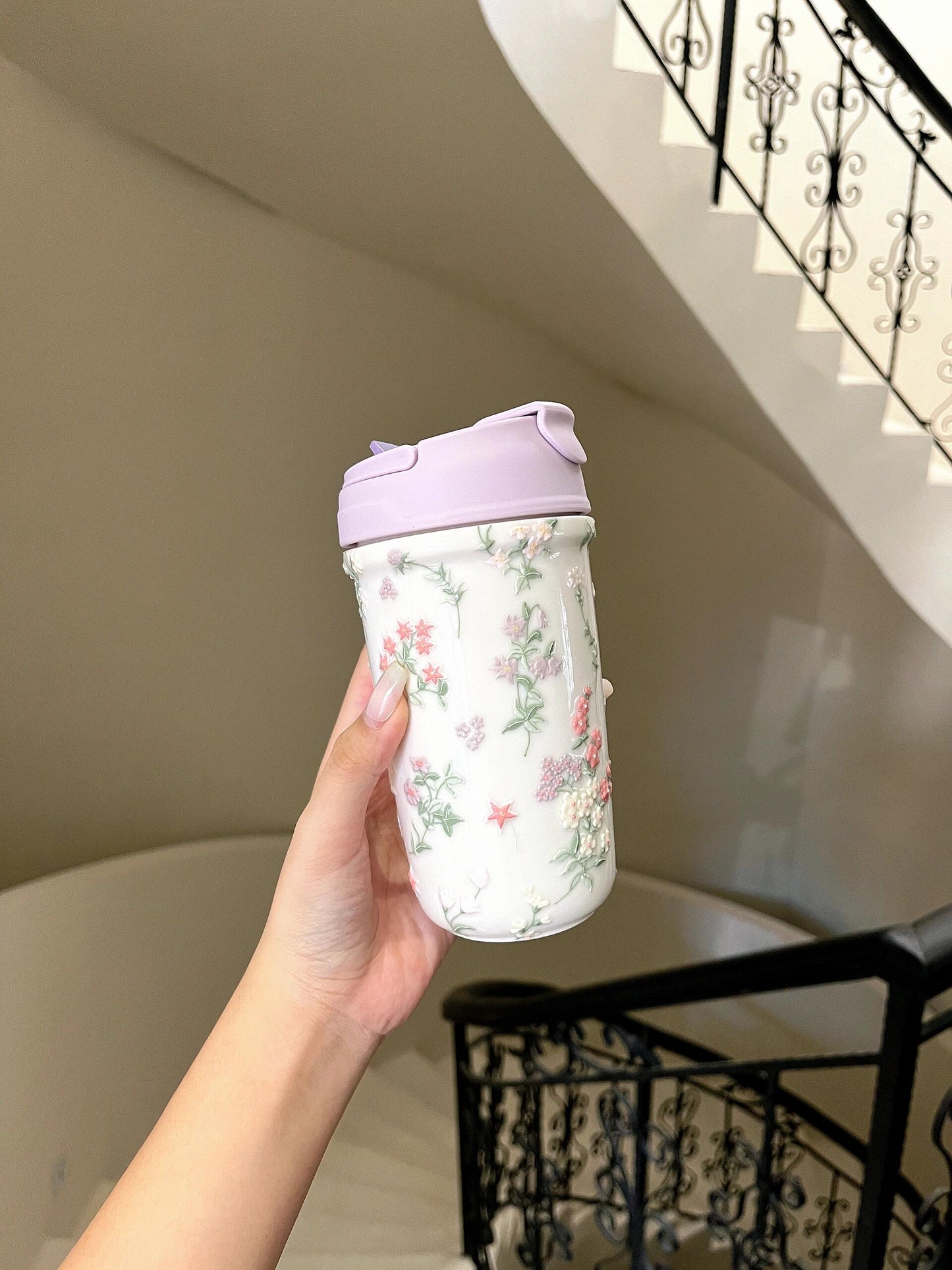 Petal Bloom Ceramic Sip Cup