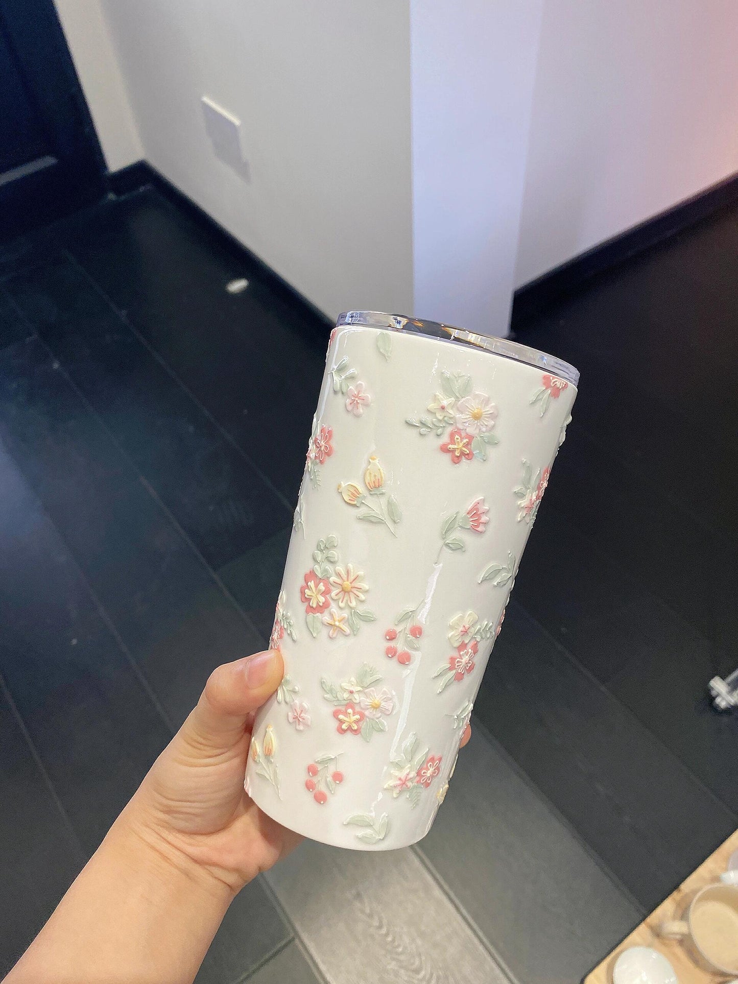 Botanical Relief Ceramic Mug