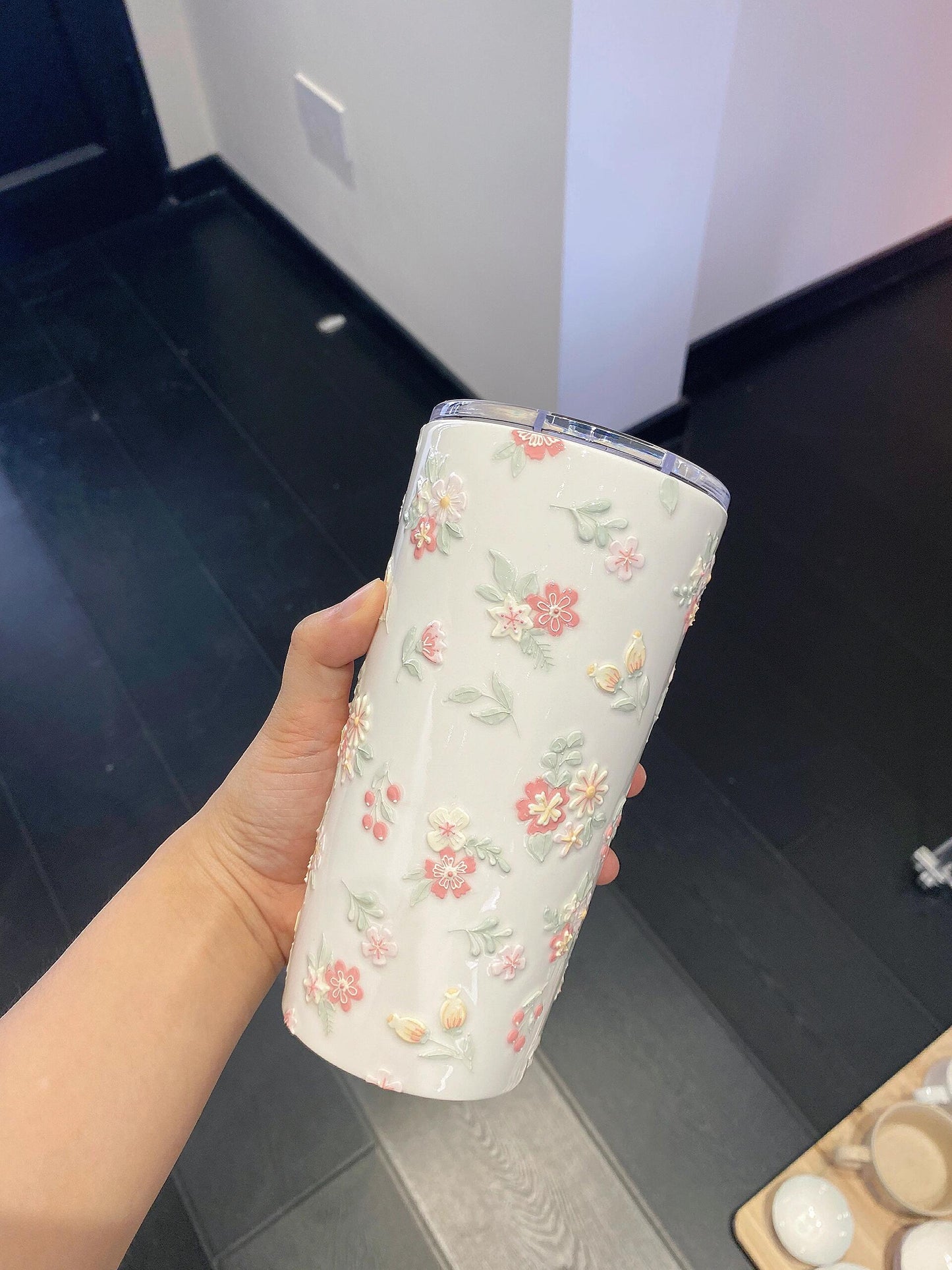 Botanical Relief Ceramic Mug