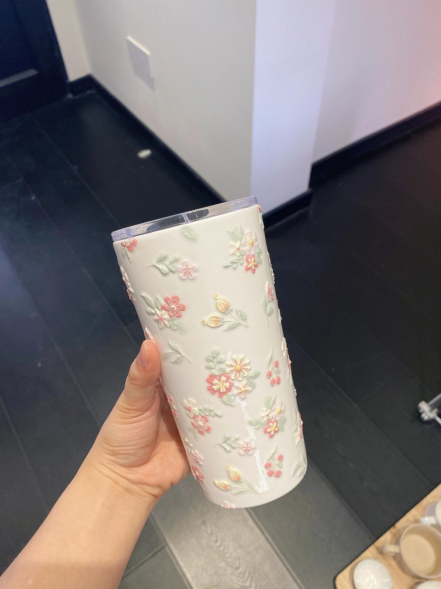 Botanical Relief Ceramic Mug