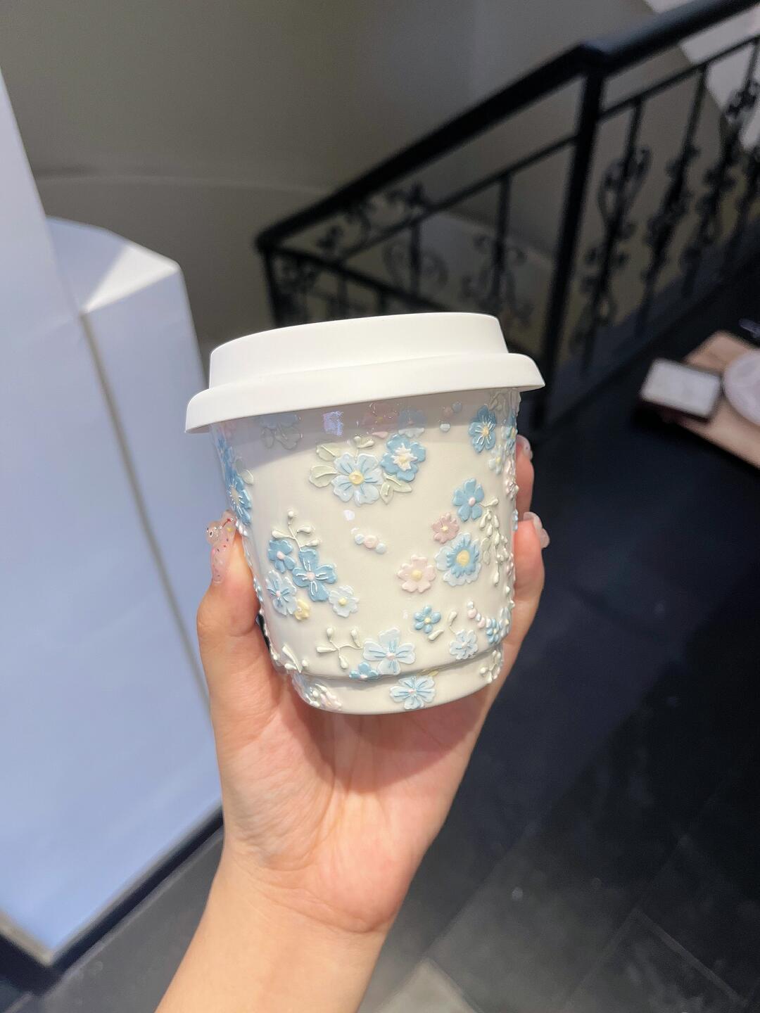 Serene Flora Artisan Ceramic Cup