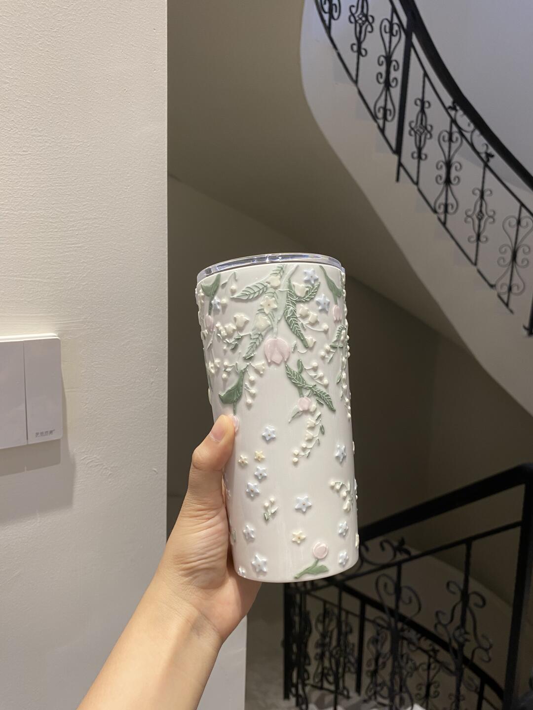 Serene Blossoms Ceramic Travel Mug