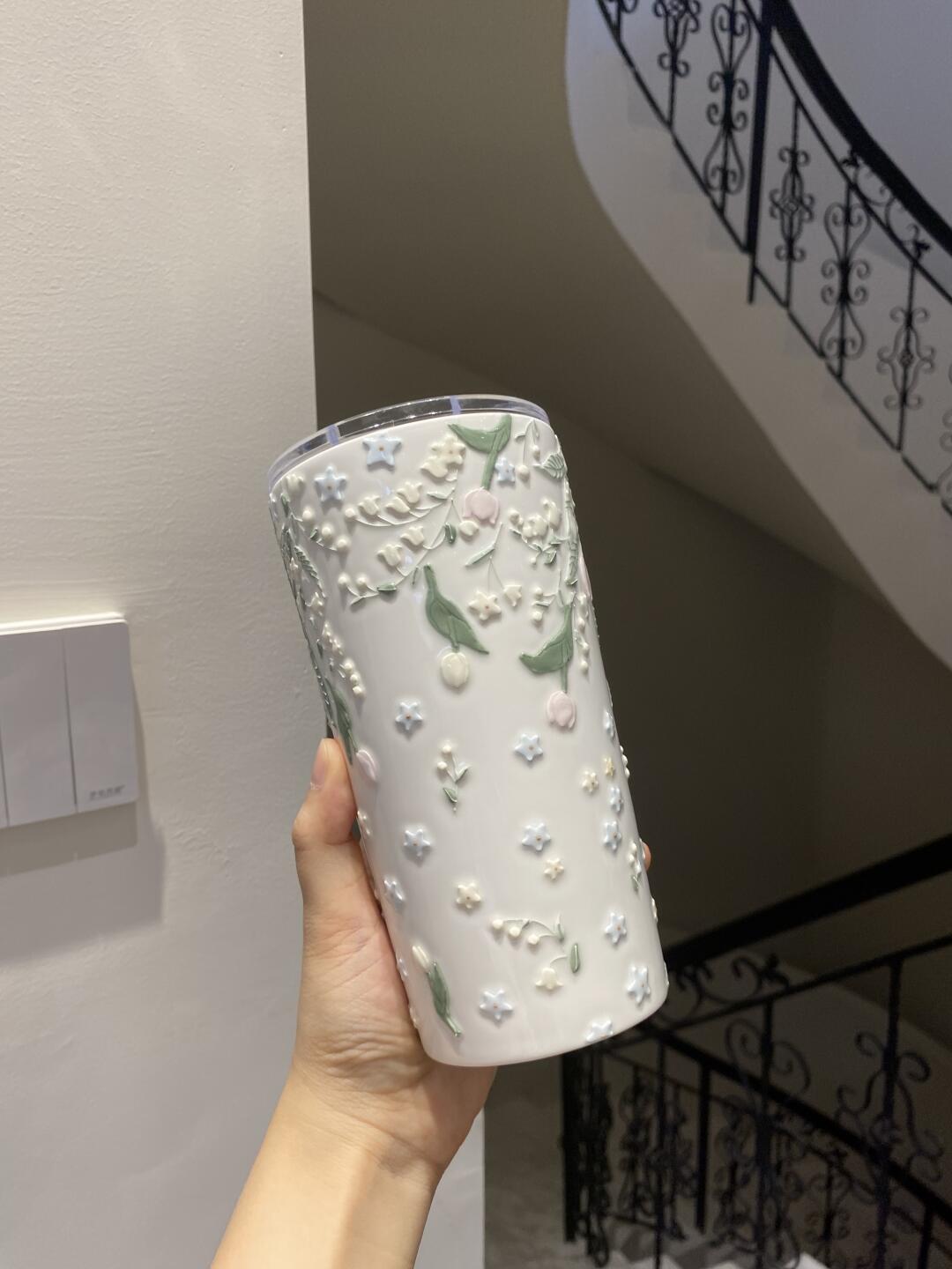 Serene Blossoms Ceramic Travel Mug