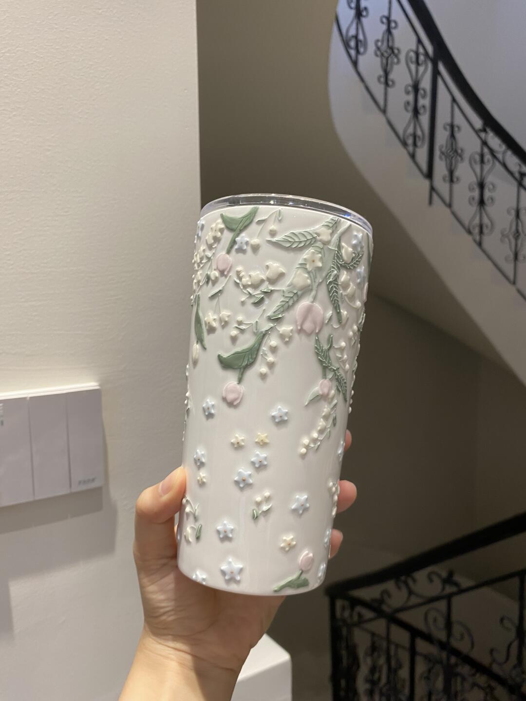 Serene Blossoms Ceramic Travel Mug