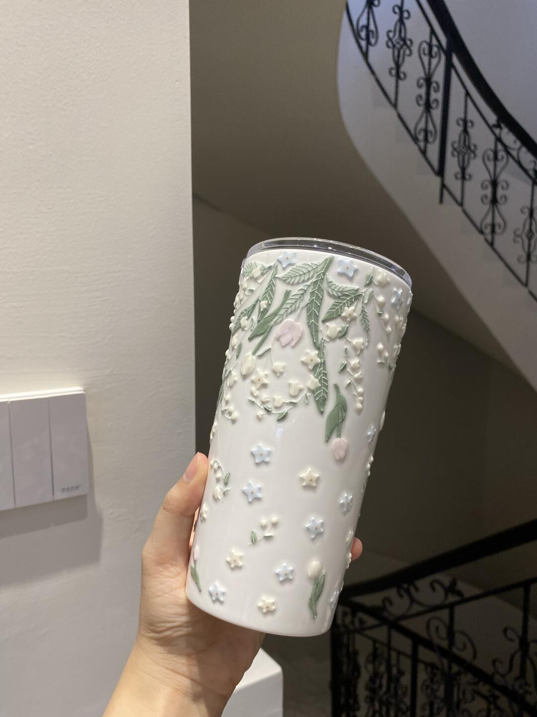 Serene Blossoms Ceramic Travel Mug