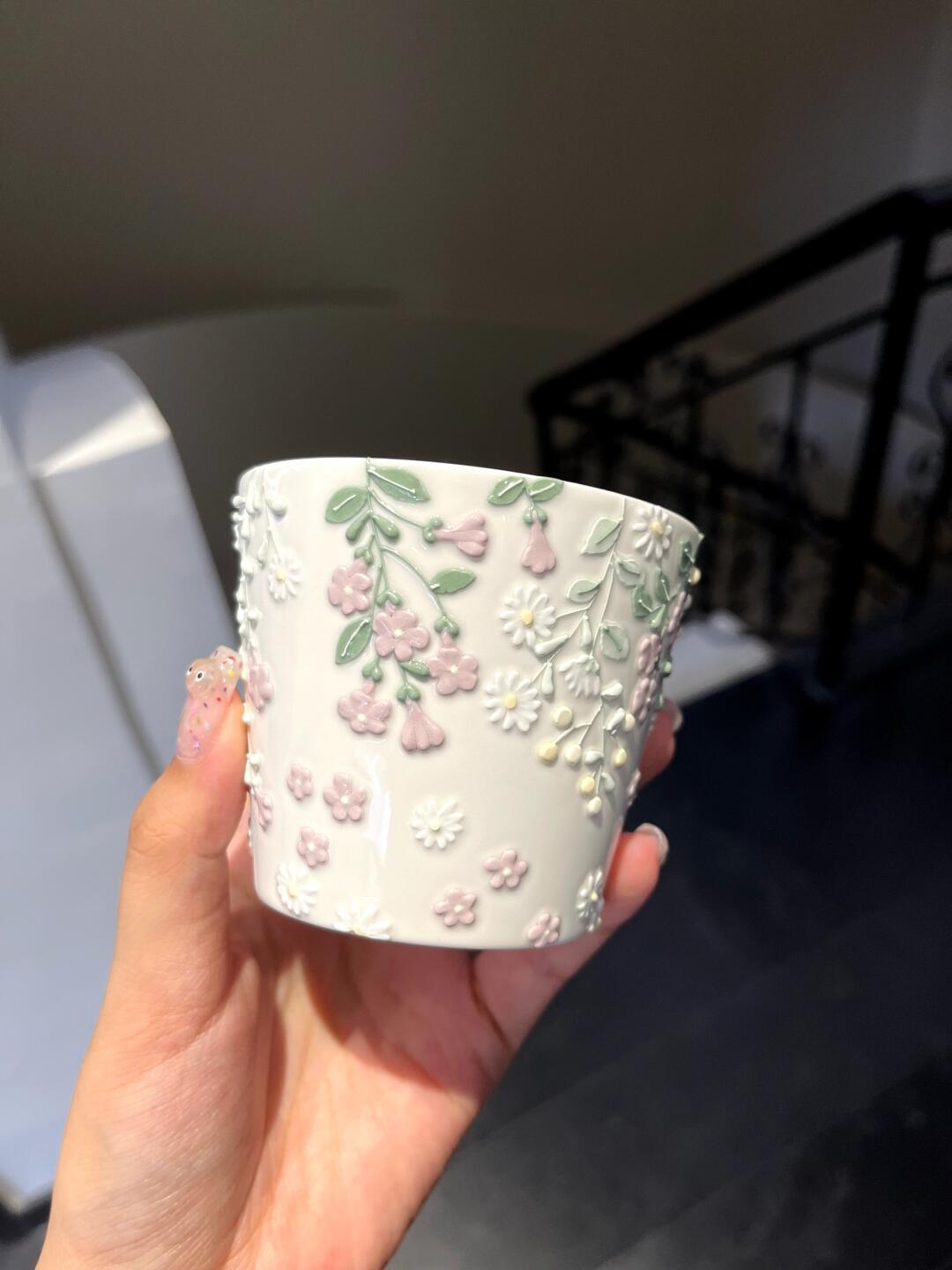 Delicate Blossom Ceramic Coffee Cupa