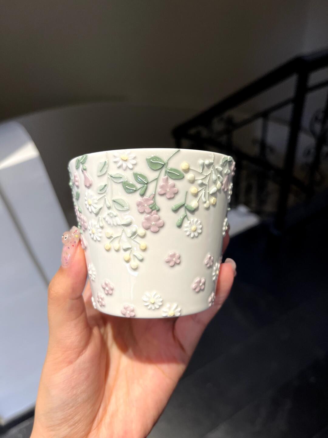 Delicate Blossom Ceramic Coffee Cupa