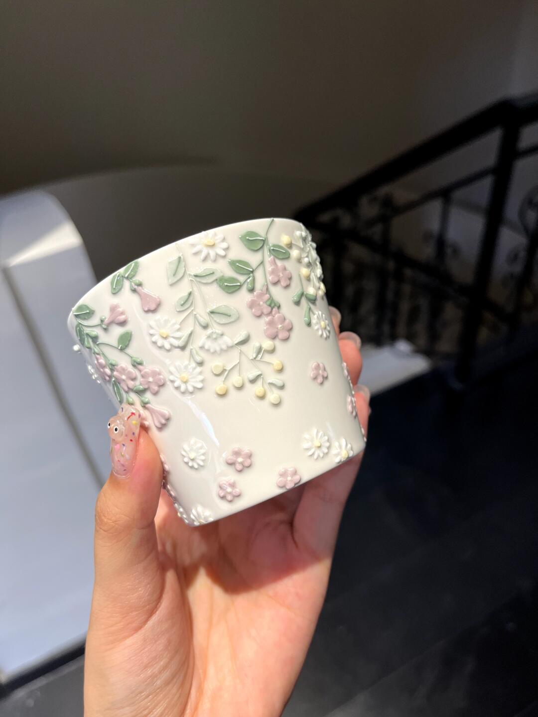 Delicate Blossom Ceramic Coffee Cupa