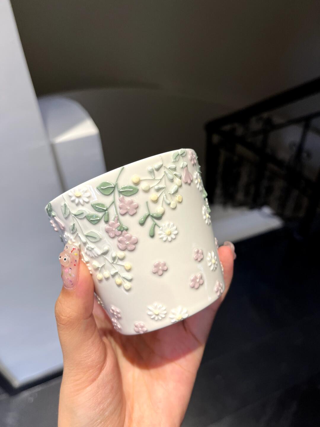 Delicate Blossom Ceramic Coffee Cupa