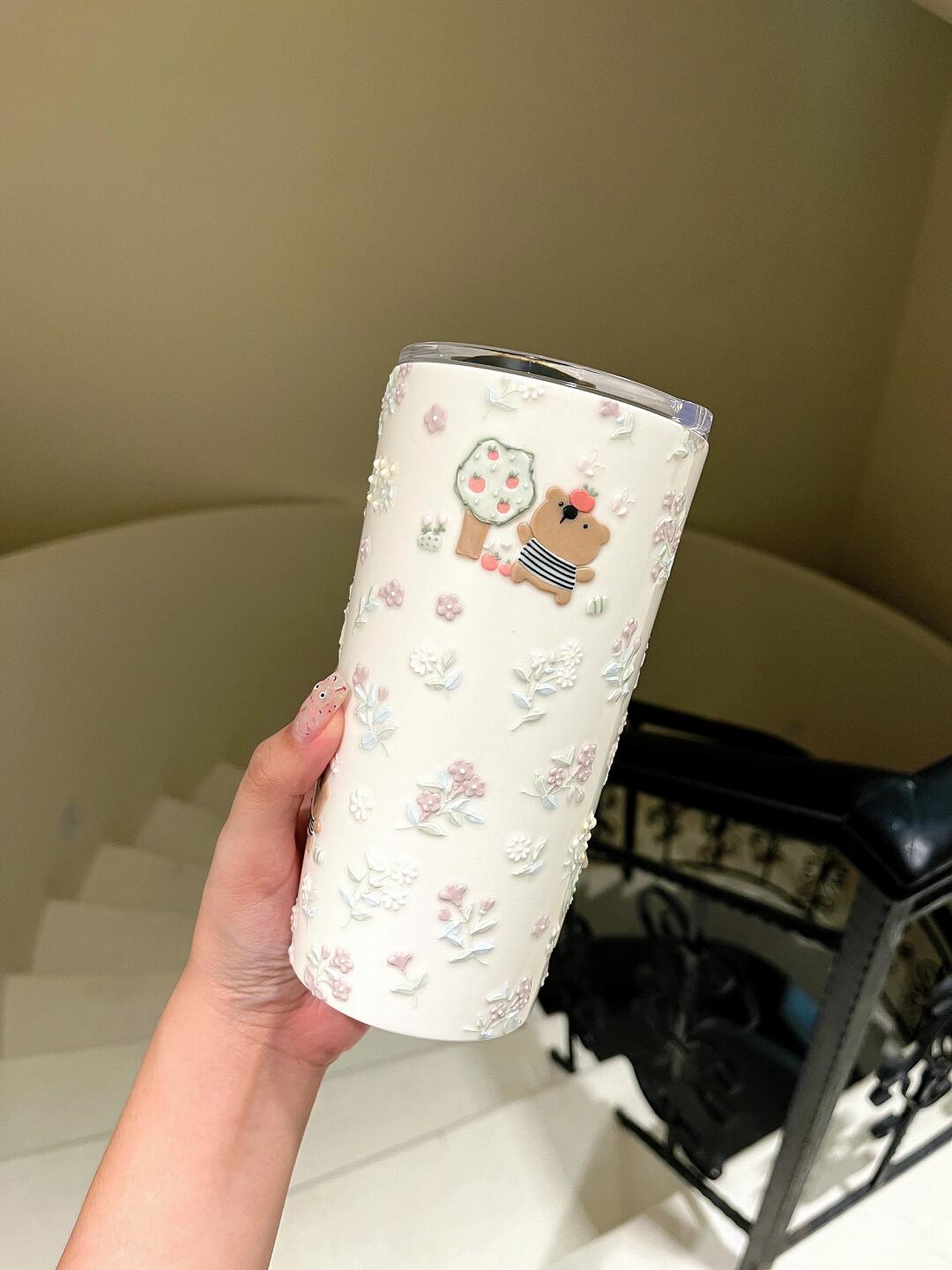 Adorable Bear Ceramic Travel Mug