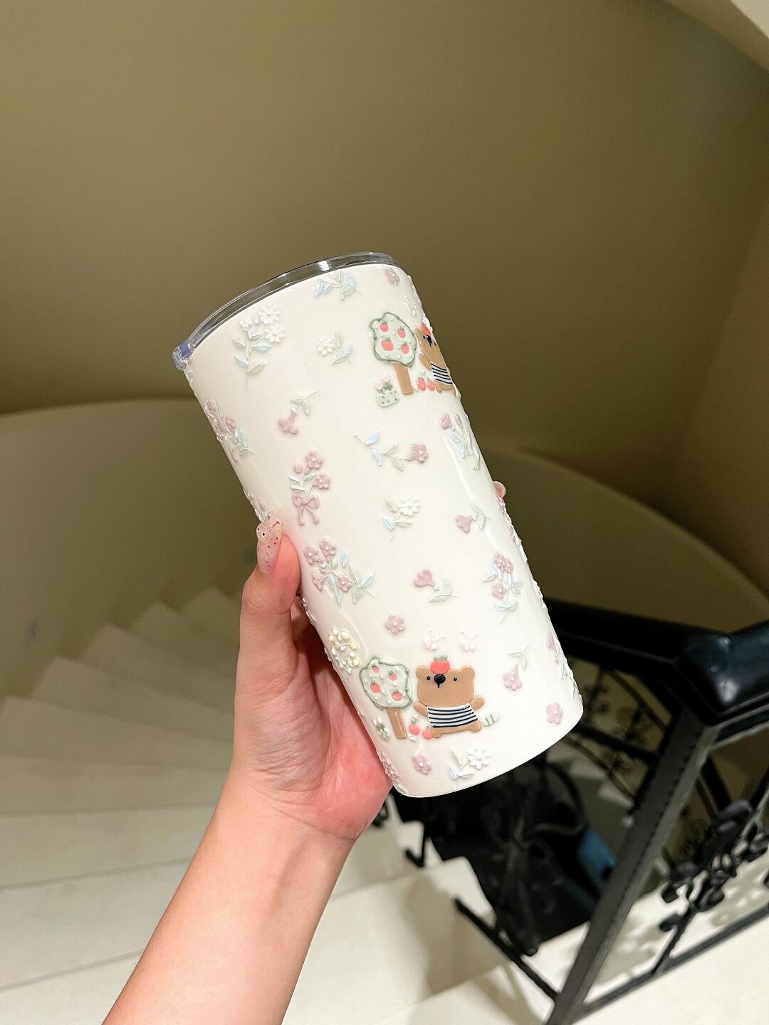 Adorable Bear Ceramic Travel Mug