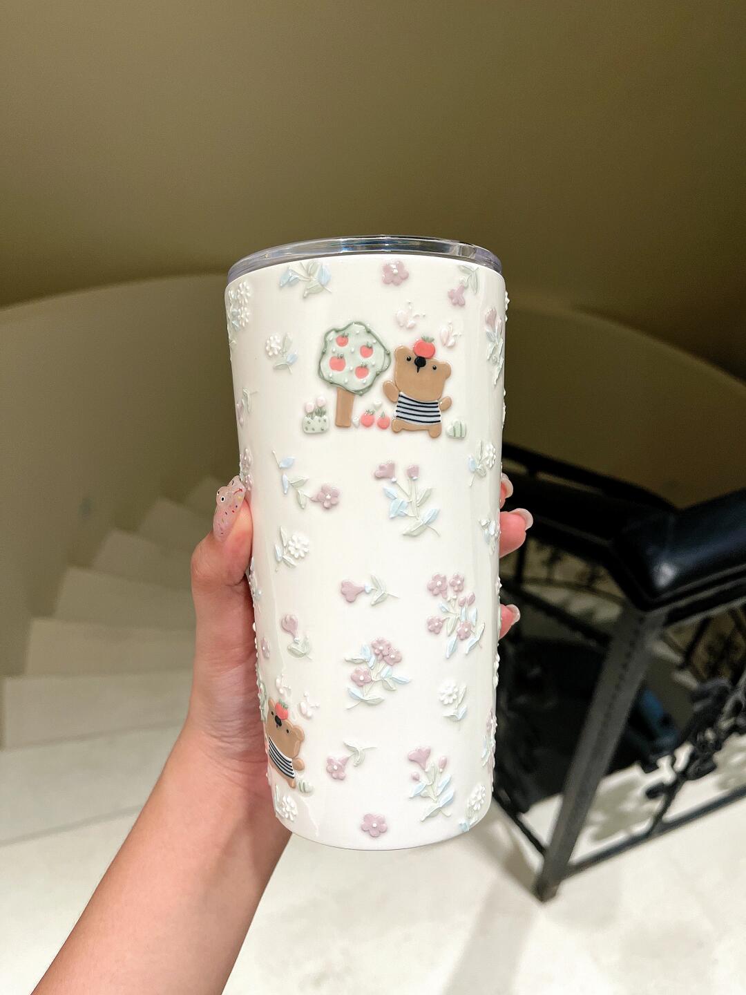 Adorable Bear Ceramic Travel Mug