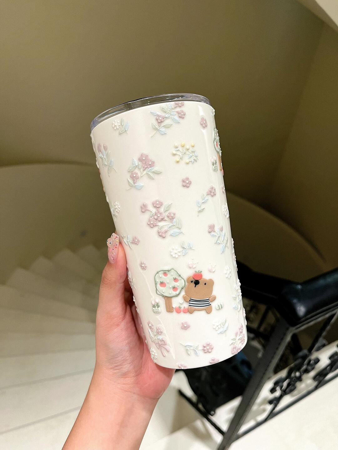 Adorable Bear Ceramic Travel Mug