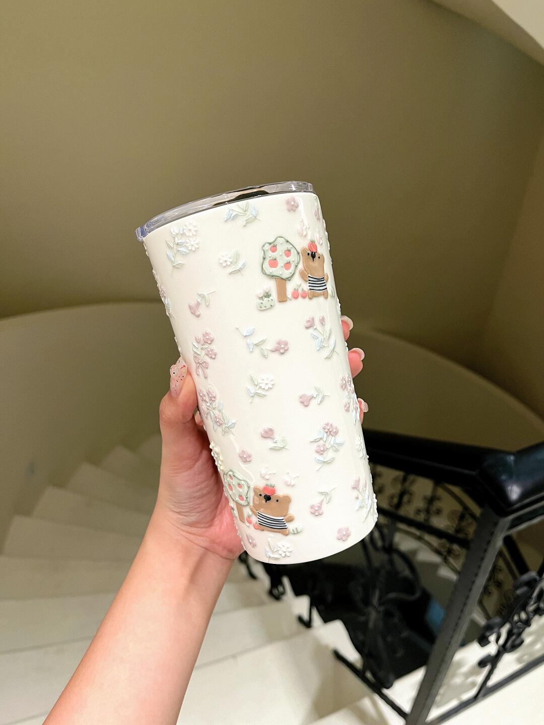 Adorable Bear Ceramic Travel Mug