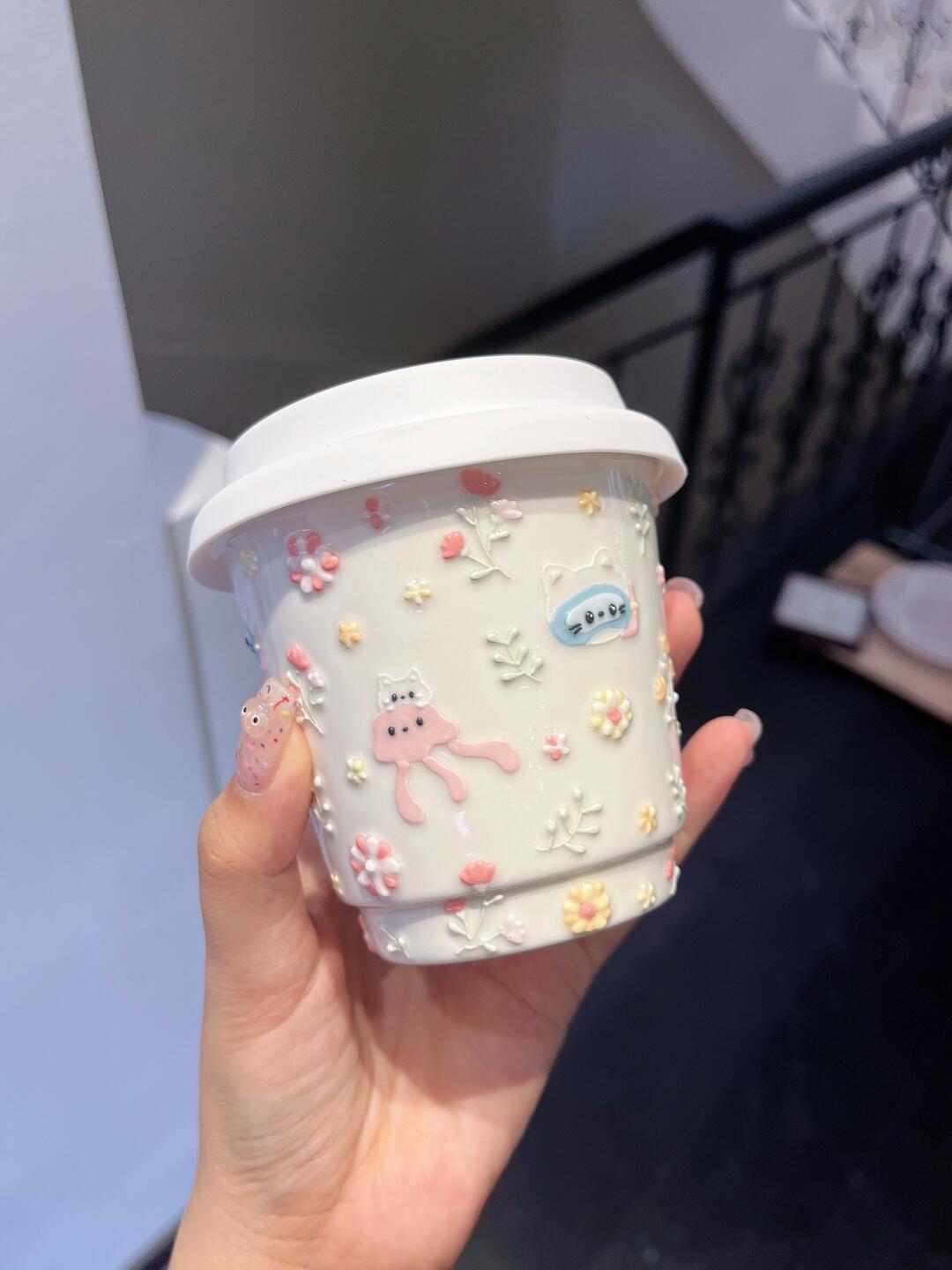 Whimsical Flora Travel Coffee Cup