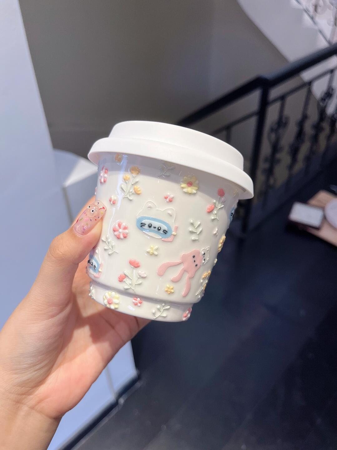 Whimsical Flora Travel Coffee Cup