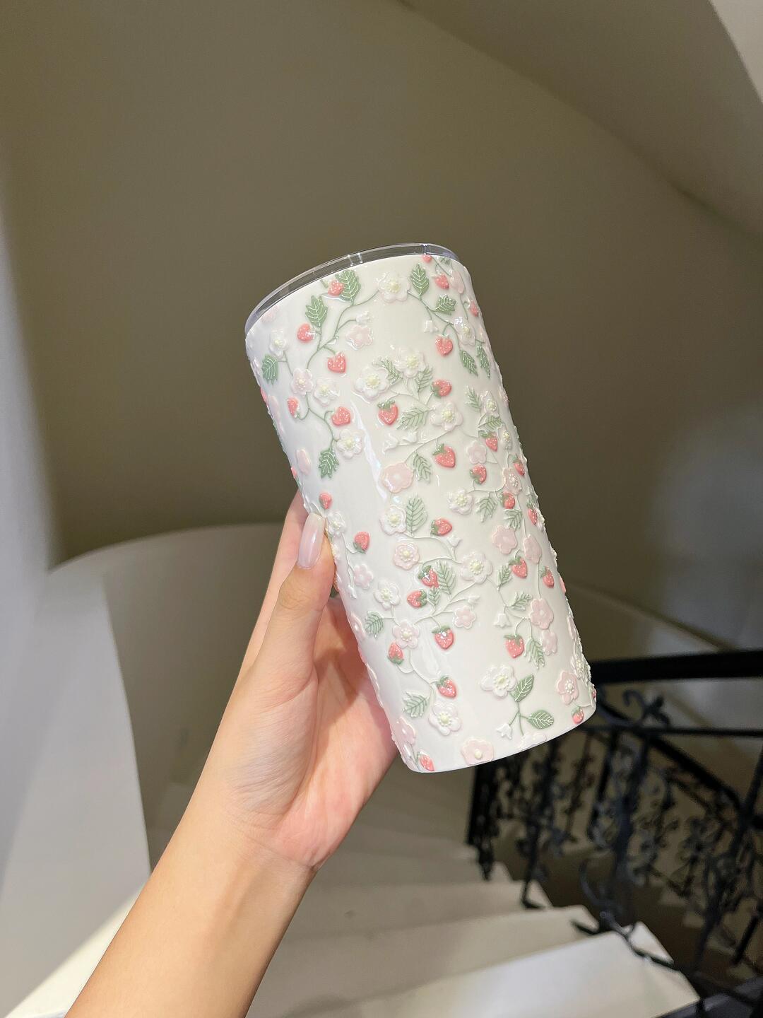 Enchanted Rose Garden Ceramic Tumbler