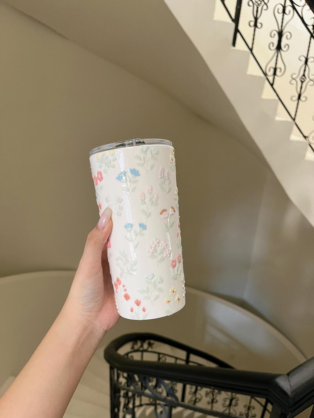 Whispering Wildflowers Ceramic Tumbler